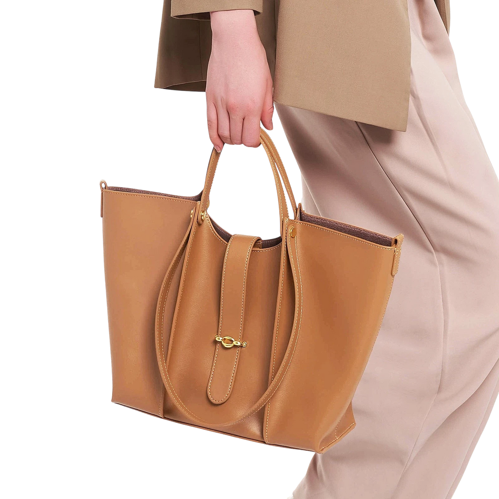 New small cowhide versatile commuter tote bag for women Genuine leather large capacity high-end women's shoulder handbag