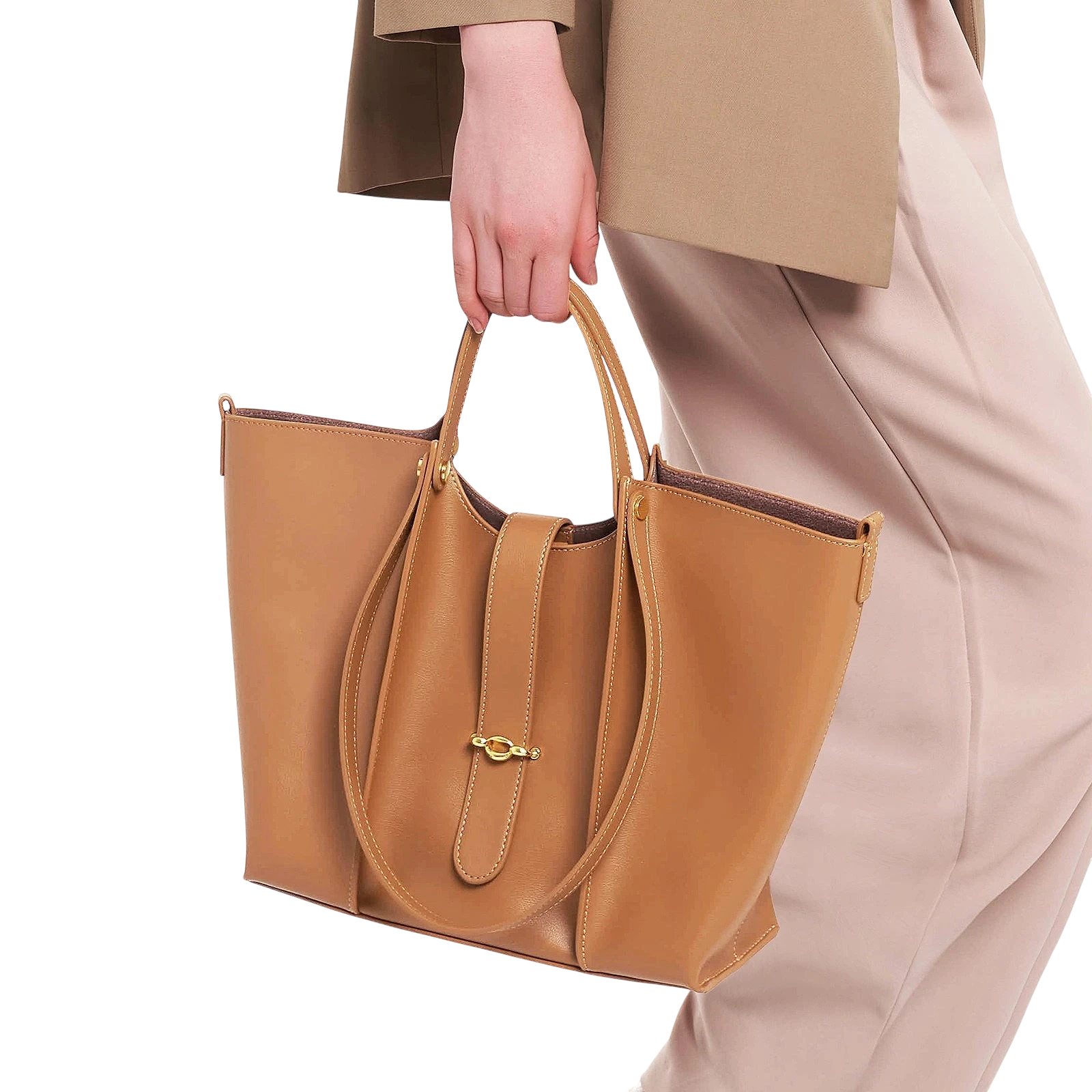 New small cowhide versatile commuter tote bag for women Genuine leather large capacity high-end women's shoulder handbag