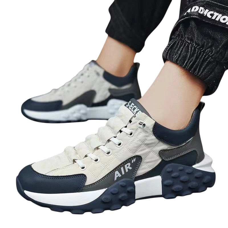 Men's Khaki Thick Sole Casual Sneakers | Aladinae