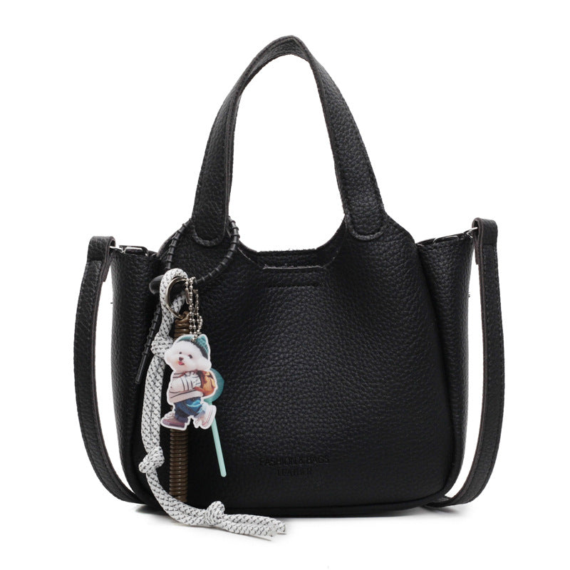 Cross-border hand-held bucket bag for women, high-end 2025 new versatile simple shoulder messenger bag niche vegetable basket bag
