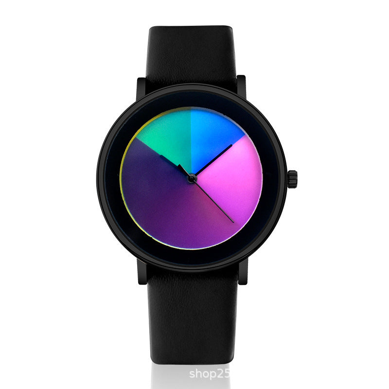Women's Black Quartz Watch - Waterproof, Perspective Window