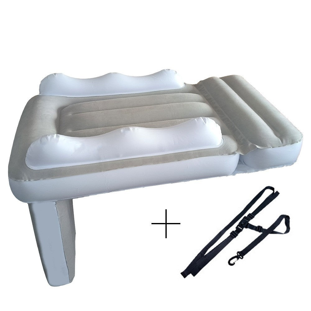 Amazon baby inflatable mattress, children's car rear seat folding car mat, outdoor travel thickened flocked air mattress