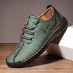 Men's Handmade Leather Lace-Up Loafers