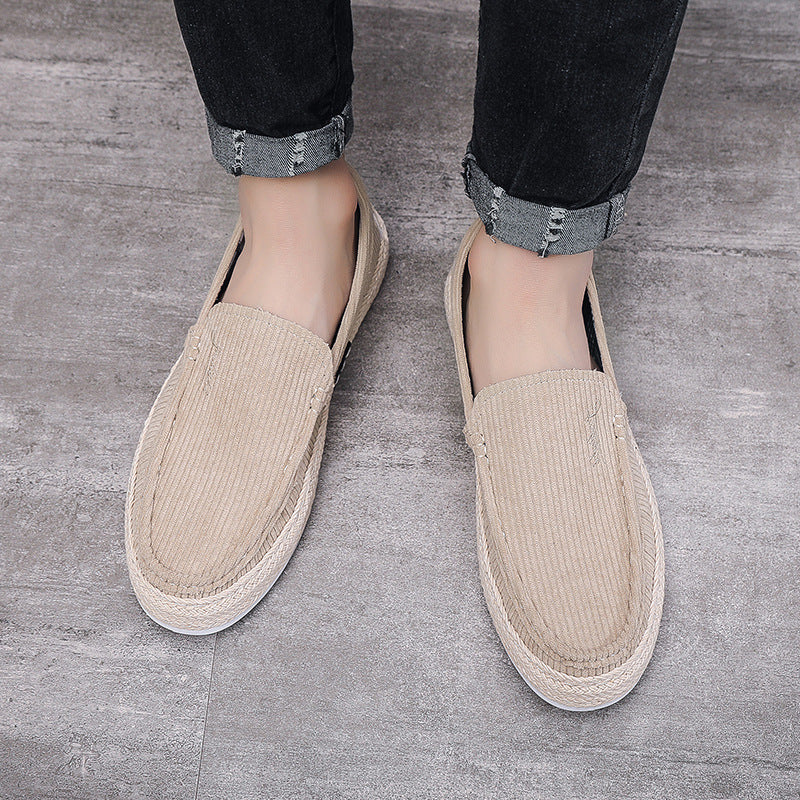 Cloth Shoes Men's Summer Breathable Soft Bottom Handmade Slip-on Old Beijing Fisherman Shoes Casual Fashion Shoes Cross-Border Men's Shoes