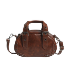 Retro niche trend rivet hand-held bowling bag female 2025 spring new high-end hot girl messenger bag