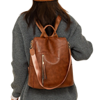 High-end patchwork backpack, 2025 new style, travel anti-theft backpack, student multi-functional schoolbag, dropshipping available.