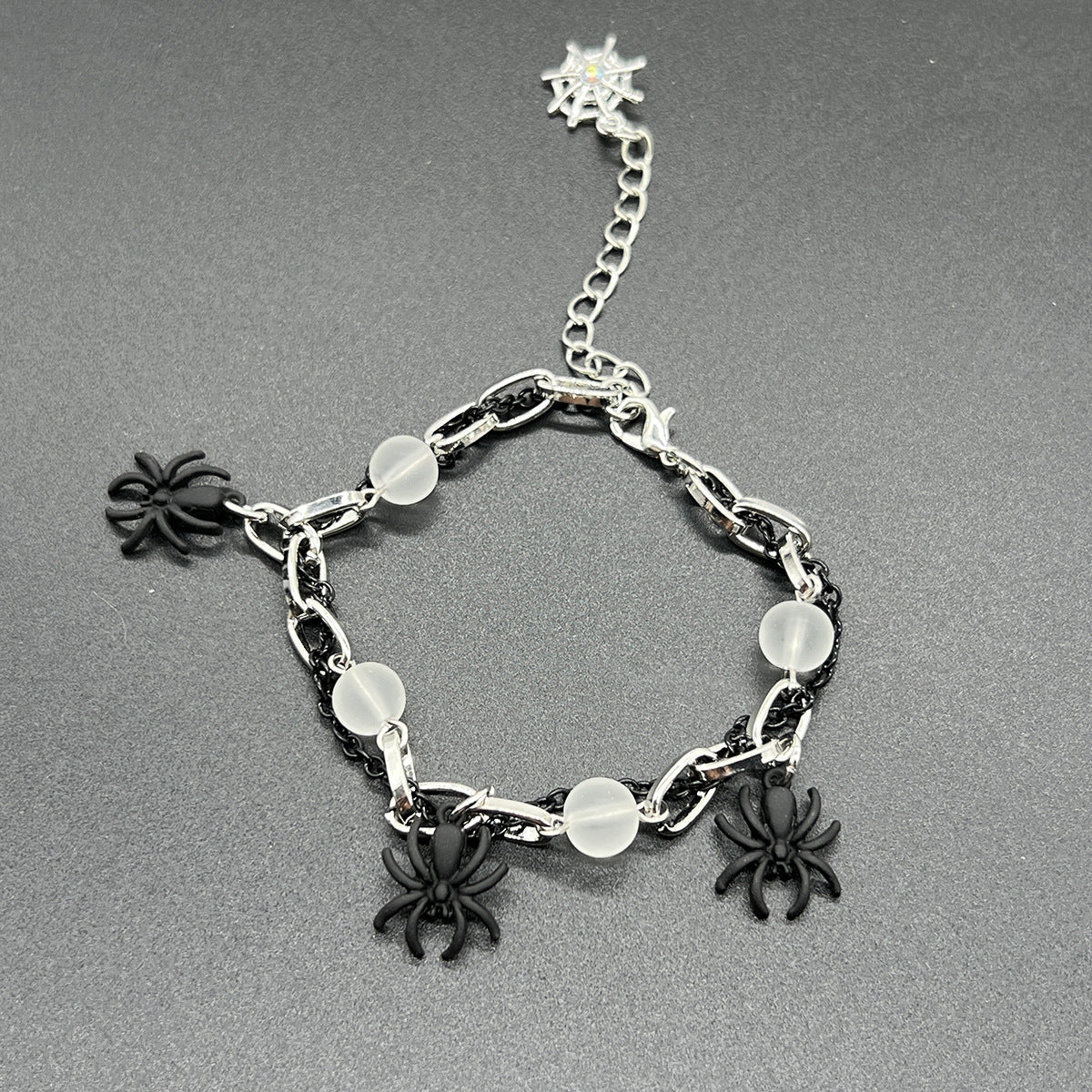 European and American cross-border bracelet couple bestie black and white dice hip-hop handmade guitar microphone five-pointed star hand jewelry