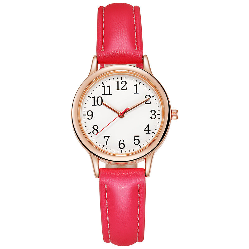 Cross-border foreign trade new simple digital fashion women's quartz watch small belt ladies watch women's watch