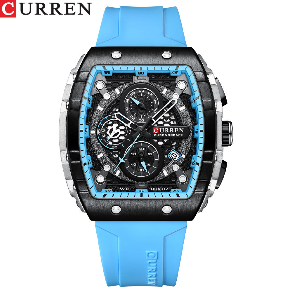 Men's Multi-Hand Quartz Watch - Sports Style