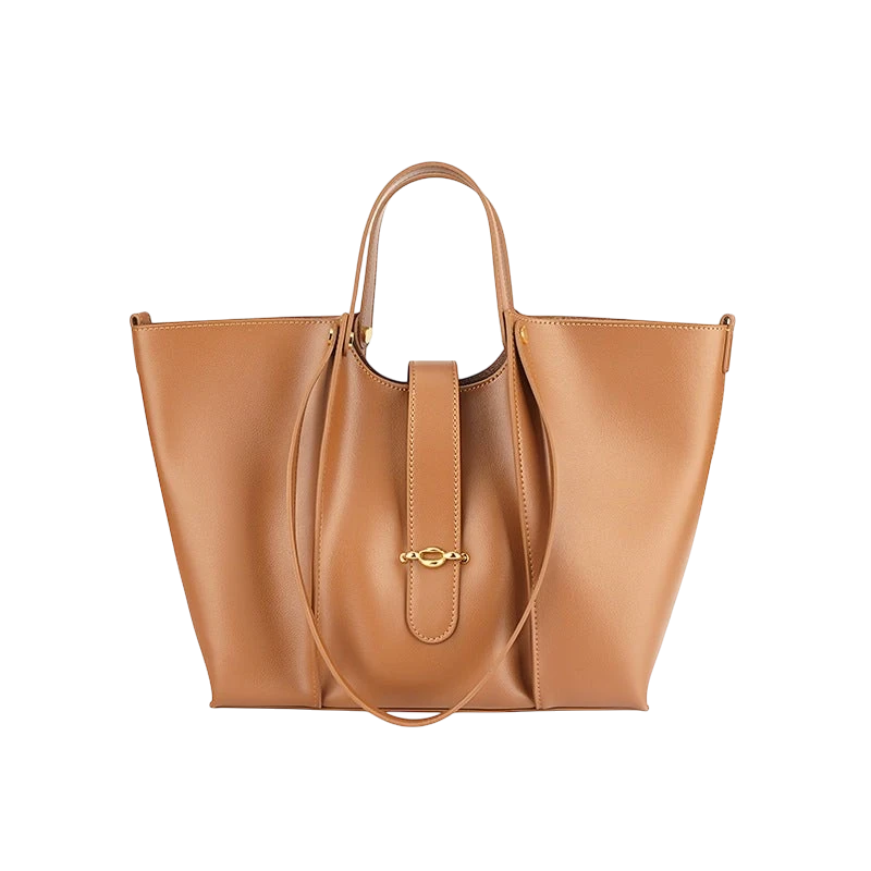 New small cowhide versatile commuter tote bag for women Genuine leather large capacity high-end women's shoulder handbag