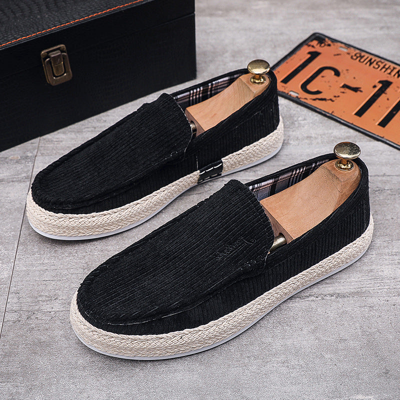 Cloth Shoes Men's Summer Breathable Soft Bottom Handmade Slip-on Old Beijing Fisherman Shoes Casual Fashion Shoes Cross-Border Men's Shoes