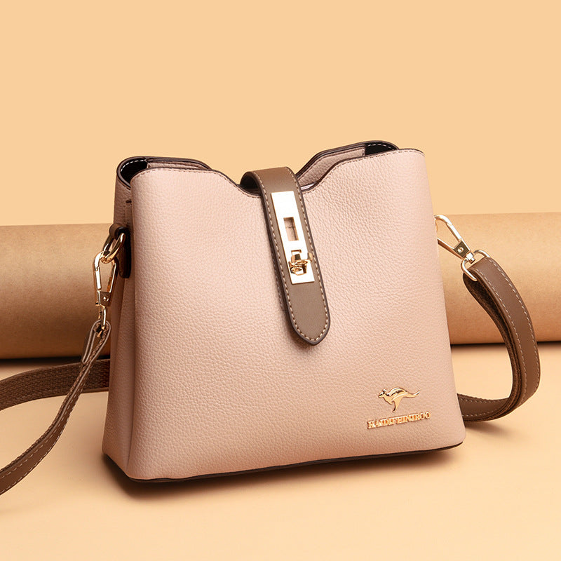 Bag women's bag new style 2021 Messenger shoulder bag women hit color fashion women's bucket bag women Europe and America one piece dropshipping