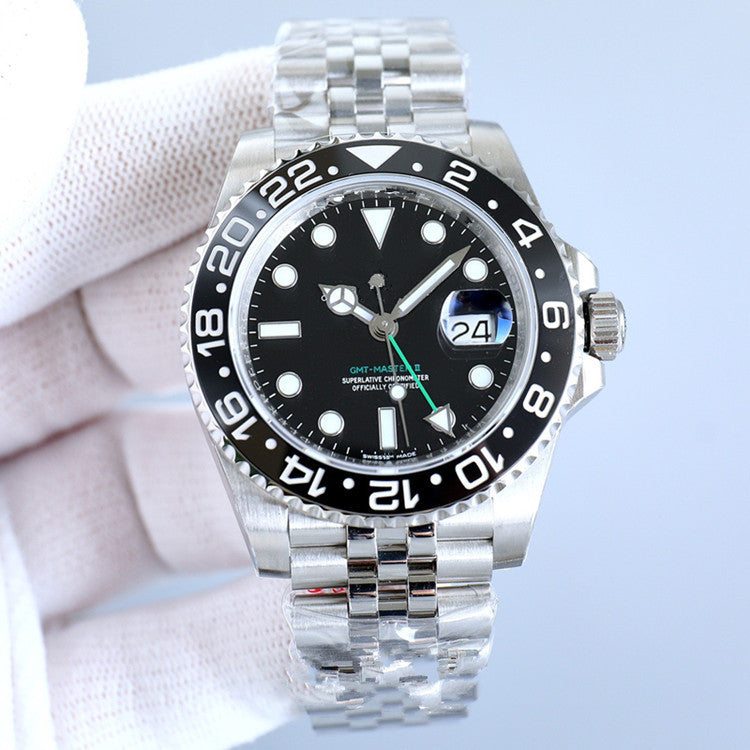Cross-border GMT-Master II watch with steel band, Submariner, Yacht-Date watch, fully automatic mechanical waterproof watch