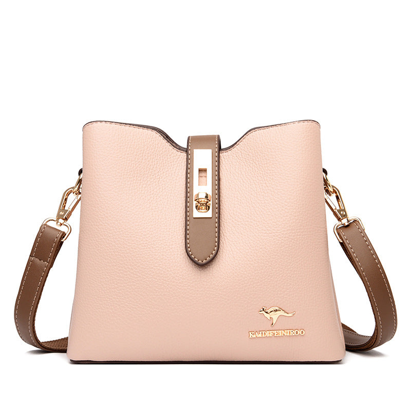 Bag women's bag new style 2021 Messenger shoulder bag women hit color fashion women's bucket bag women Europe and America one piece dropshipping