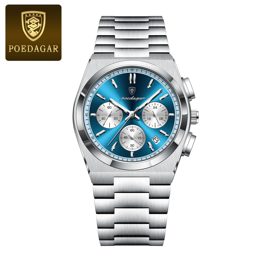 Men's Multi-Function Luminous Quartz Watch - Waterproof