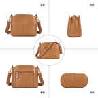 Multifunctional genuine leather handbag messenger bag for women, large capacity, high-grade first-layer cowhide versatile messenger bag for women