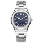 Men's Square Steel Watch - Black, Quartz