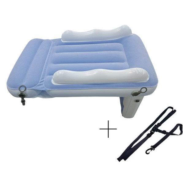 Amazon baby inflatable mattress, children's car rear seat folding car mat, outdoor travel thickened flocked air mattress