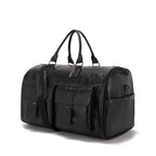 Guangzhou factory spot Amazon travel convenient carry-on clothing bag large PU leather duffel bag women's fashion