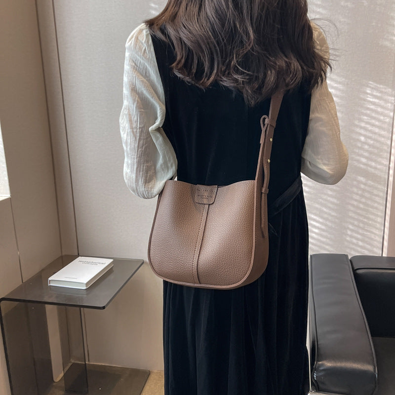 Cross-border all-match small bag for women 2025 spring and summer new fashion shoulder messenger bag retro commuter mother-and-child bucket bag