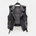 Denim vest women's autumn thin all-match tops vest women's short Korean style outerwear women's waistcoat new western style