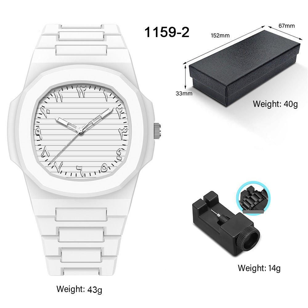Women's Large Dial Watch - Plastic Strap