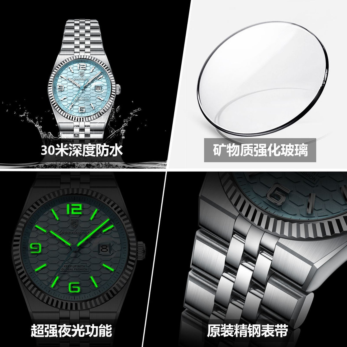 Women's Waterproof Quartz Watch - Luminous Calendar