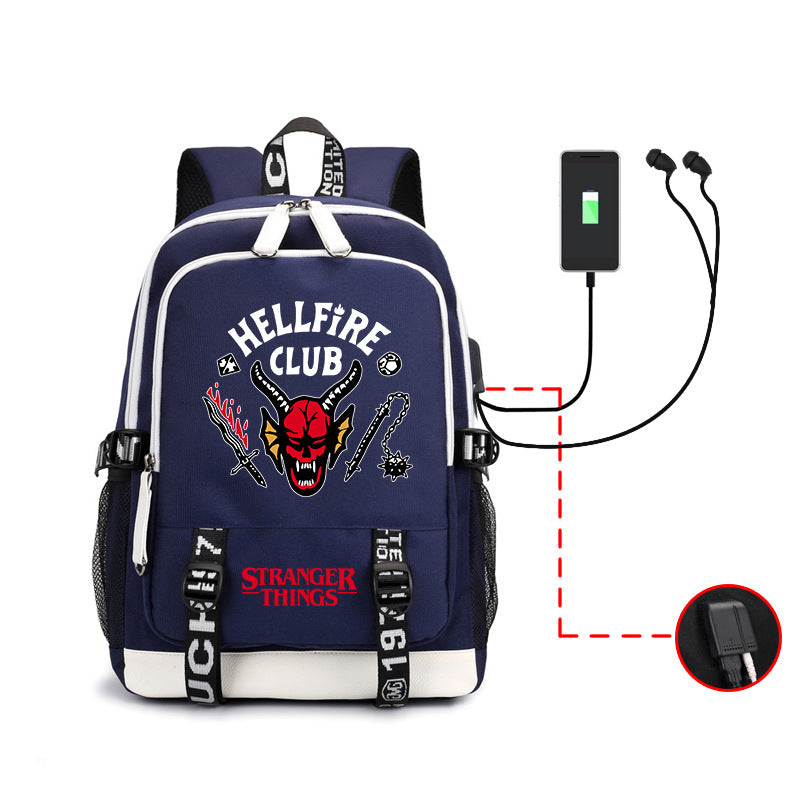 Cross-border Stranger Things Stranger Things4 peripheral backpack student school bag business computer bag