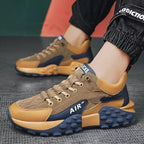 Men's Khaki Thick Sole Casual Sneakers | Aladinae