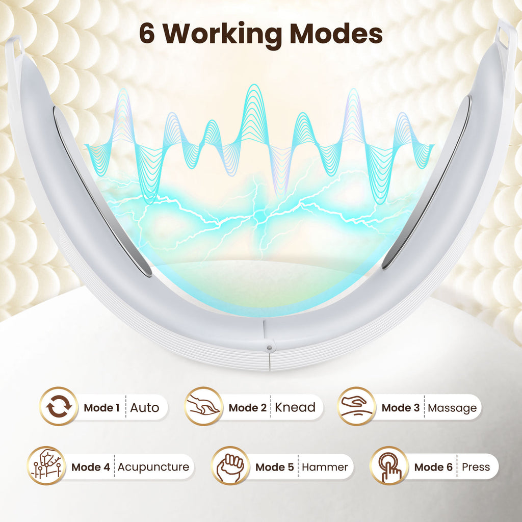 6-mode 8-level microcurrent EMS face slimming device, V-shaped facial massage, kneading, acupuncture, hammering, lifting, acupressure. (Cross-border product)