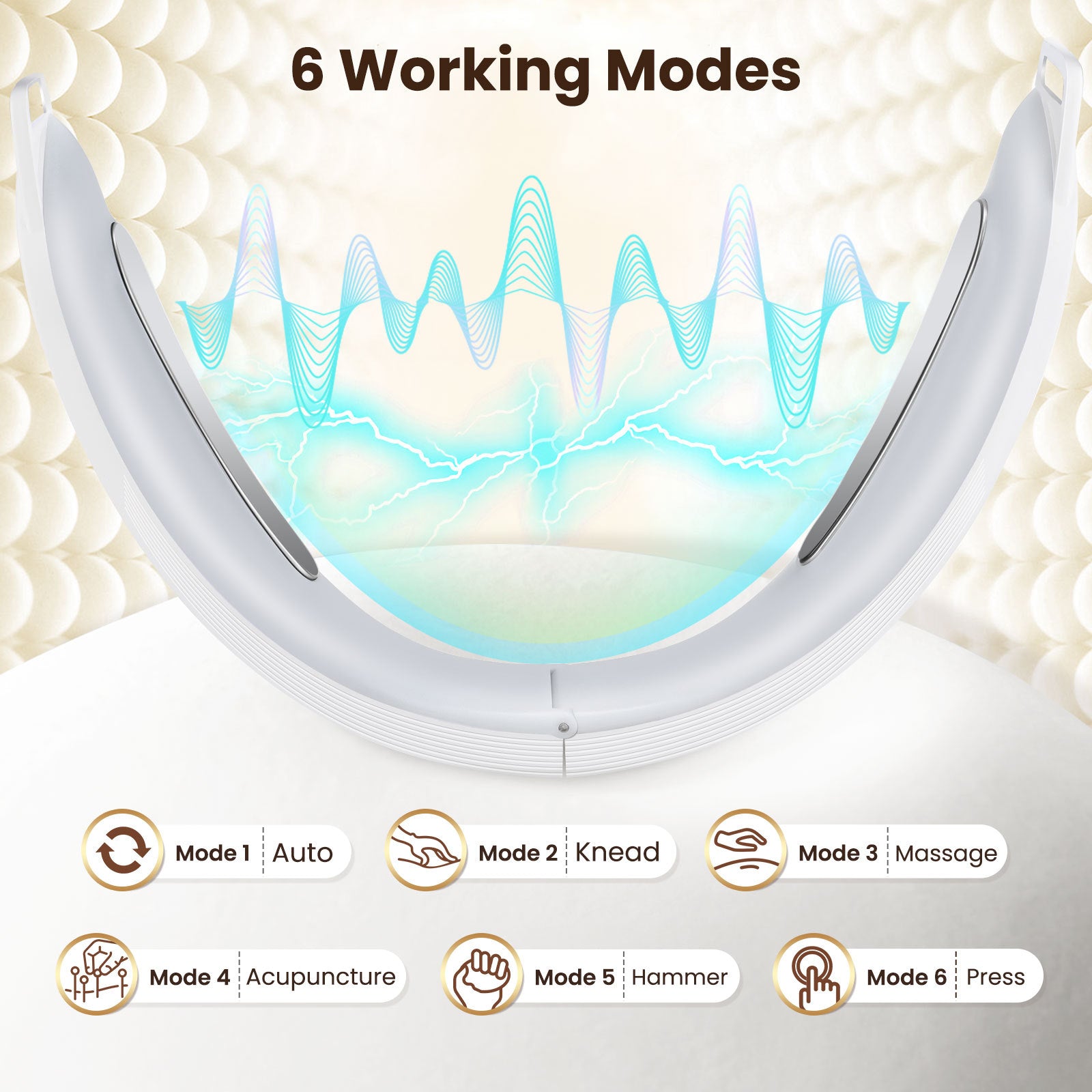 6-mode 8-level microcurrent EMS face slimming device, V-shaped facial massage, kneading, acupuncture, hammering, lifting, acupressure. (Cross-border product)