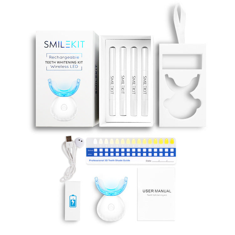 Teeth Whitening Kit Teeth Cleaning Care Teeth Beauty Kit Wireless Charging Light Kit
