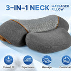 3 in 1 Neck Massage Pillow Relieves Shoulder Pain Massage Neck Support with Heat Traction Massager Amazon Exclusive