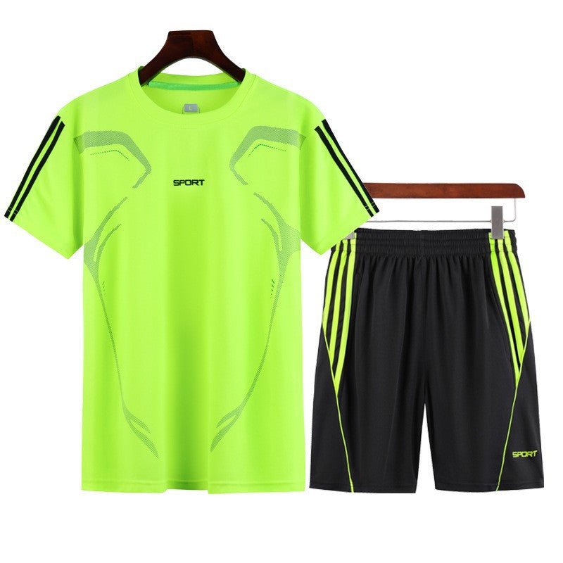 Men's Quick-Dry Short Sleeve Sports Suit - Ice Silk