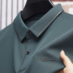Men's Black Anti-Wrinkle Seamless Polo Shirt | Aladinae