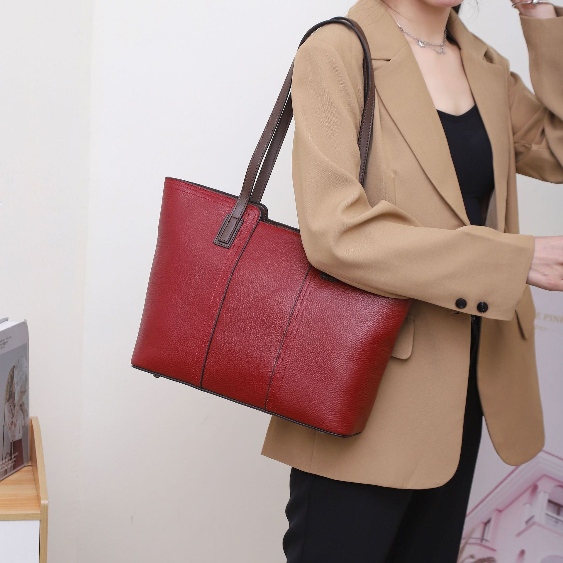 Foreign trade large bag women's 2024 new tote bag women's large capacity commuter bag women's versatile mother's bag shoulder bag women