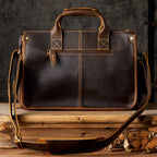 Original Handmade Crazy Horse Cowhide Men's Bag Head Layer Cowhide Shoulder Messenger Bag Genuine Leather Messenger Bag Handbag Travel Bag