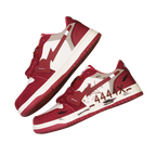 Unisex Retro Red Graffiti Print Sneakers | Aladinae