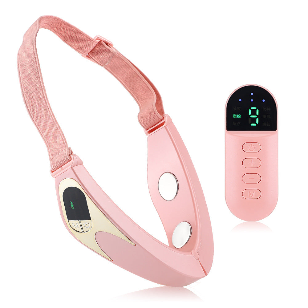 Cross-border new micro-face-lifting instrument, beauty and face-lifting tool, 6 modes, 9 gears, hot compress, wireless remote control, intelligent massage