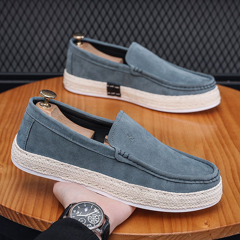 Men's Shoes Spring and Summer Men's Casual Pumps Canvas Shoes Men's Slip-on Lofter Handmade Old Beijing Cloth Shoes Soft Bottom