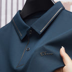 Men's Black Anti-Wrinkle Seamless Polo Shirt | Aladinae