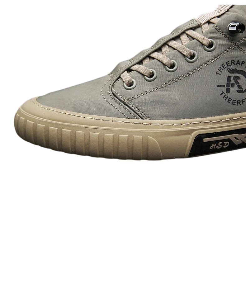 Men's Grey Canvas Skate Shoes – Low Top | Aladinae
