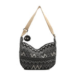Crossbody bag for women 2024 spring and summer new large capacity canvas shoulder bag versatile college students commuting dumpling bag