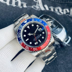 Rolex Cola bezel GMT-Master automatic mechanical watch for men, Inter Milan CLEANVS, sapphire crystal.