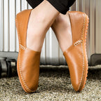 Men's Genuine Cowhide Slip-On Loafers – Large | Aladinae