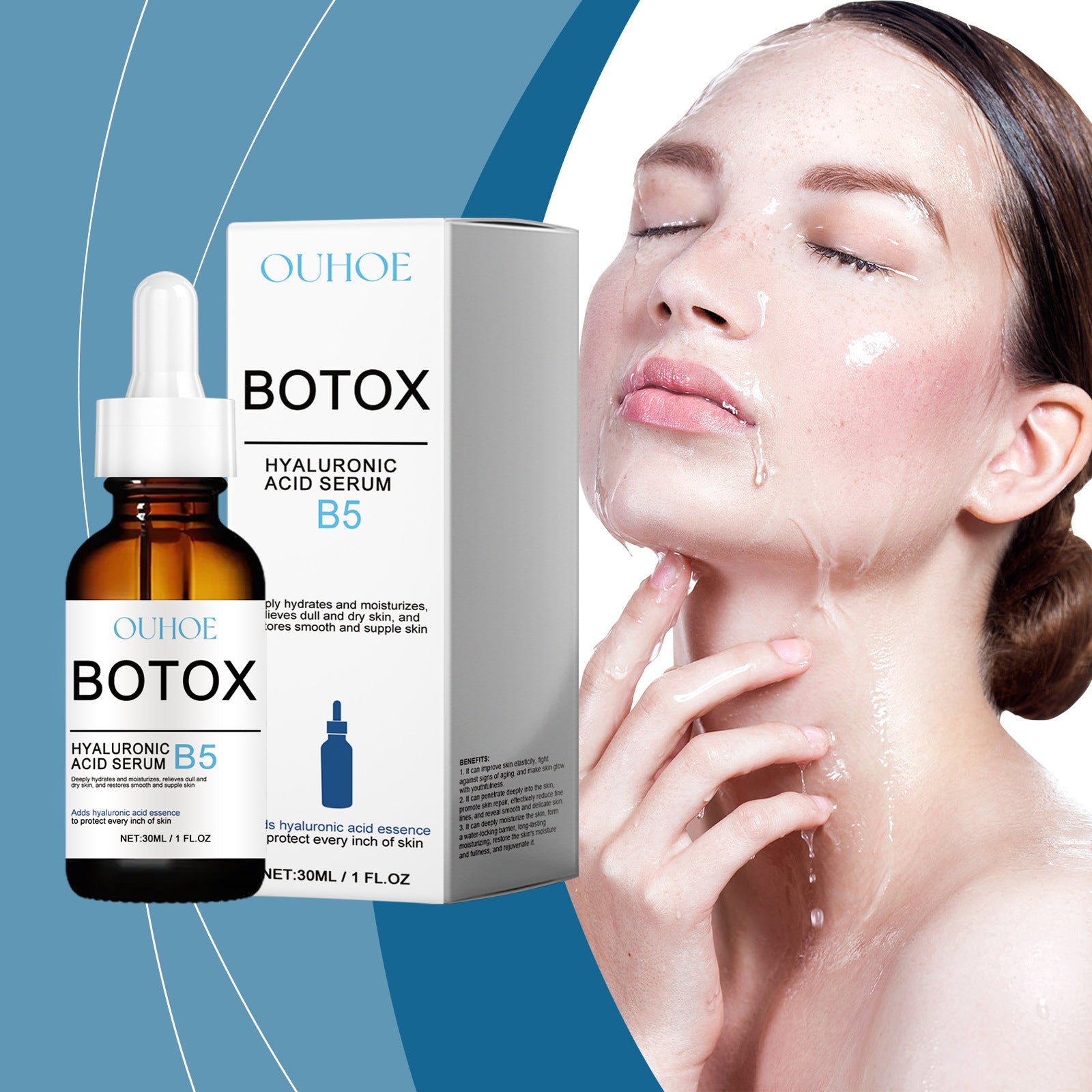 OUHOE b5 hyaluronic acid essence facial skin hydrating moisturizing skin essence