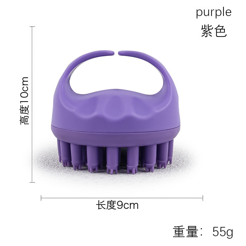 Factory direct sales of silicone shampoo brush, multi-functional massage brush, wet and dry shampoo comb, shower massage shampoo brush.