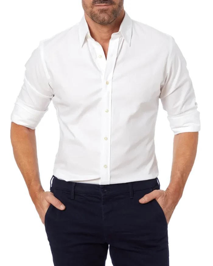 Men's Zipper Oxford Shirt – Hidden Zip Design | Aladinae