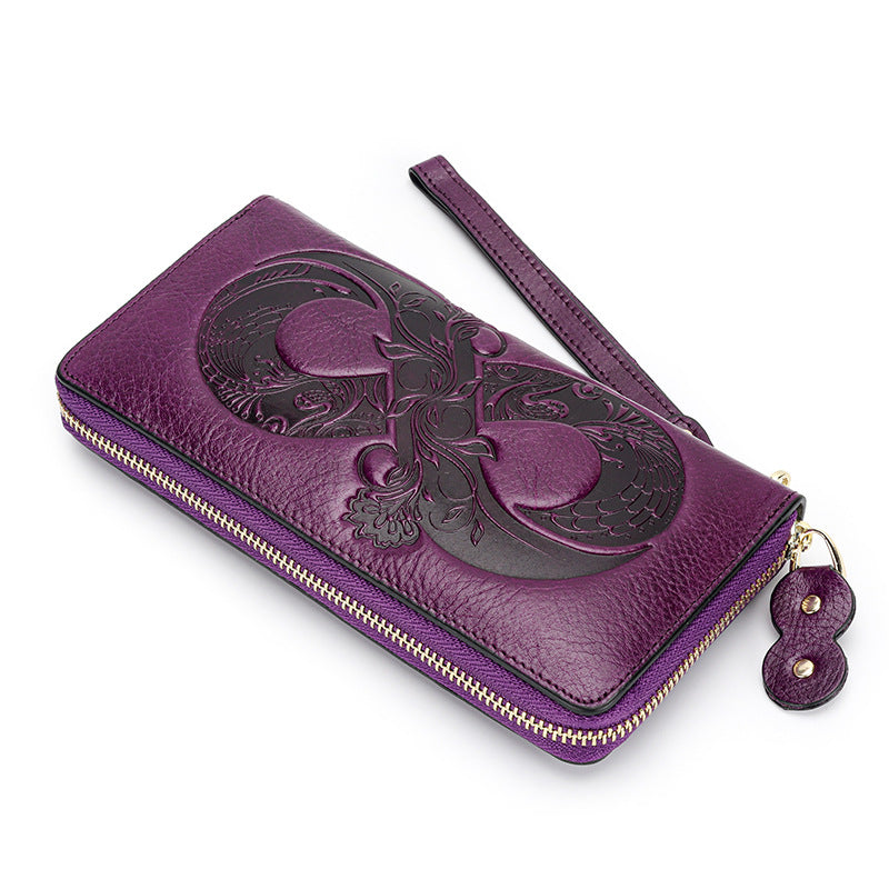Genuine Leather Long Wallet