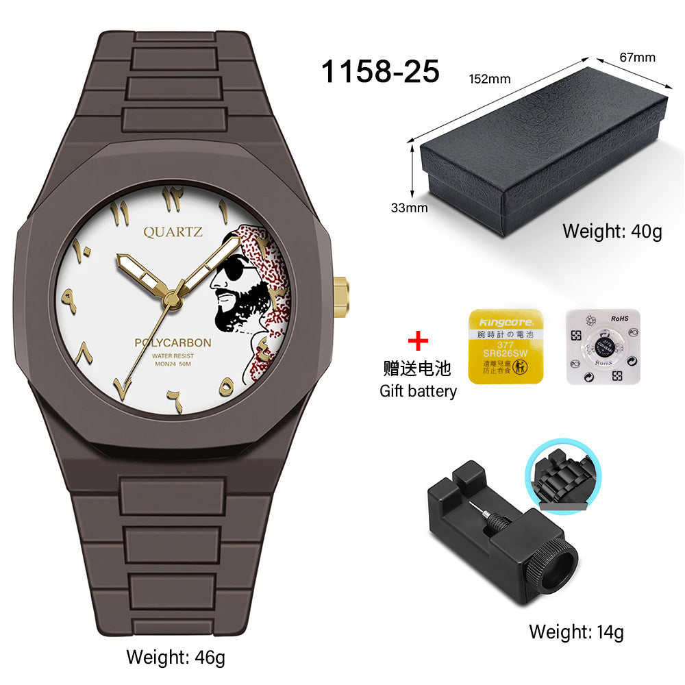 SHUAIKE new personality fashion large dial women's watch candy color trend fashion watch decorative color watch
